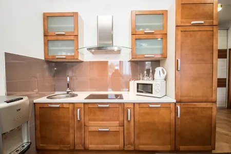 One-room apartments for rent in a hotel on the beach