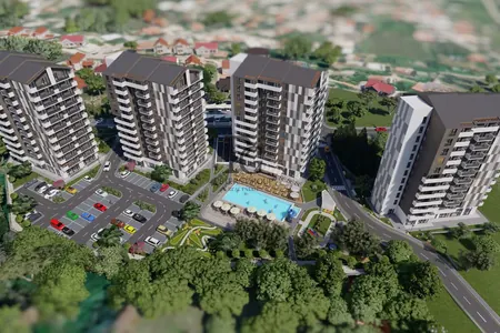 Studio apartman u zgradi u izgradnji sa bazenom u Baru je na prodaju.