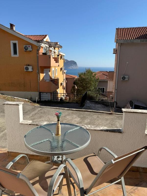 Renovierte Einzimmerwohnung mit Meerblickterrasse in Petrovac