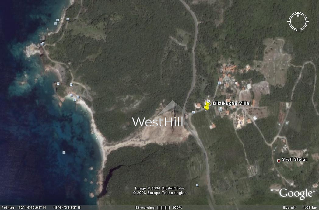 Urbanized plot for two villas in Sveti Stefan - Blizikuce area