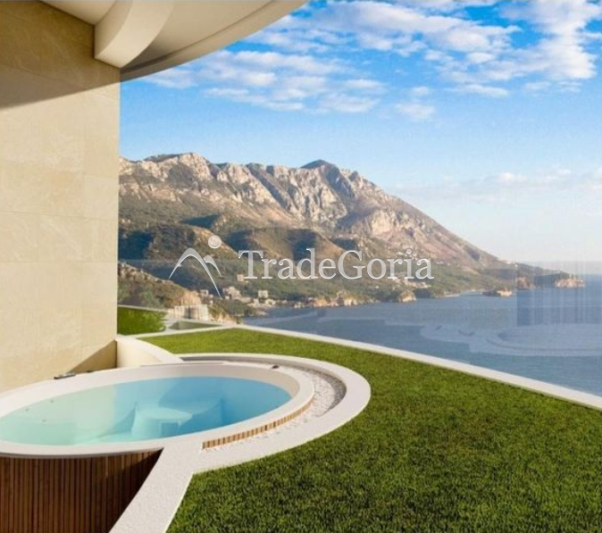 Apartment with Two Bedrooms in Premium Complex with Pool and SPA in Becici (Budva Riviera)