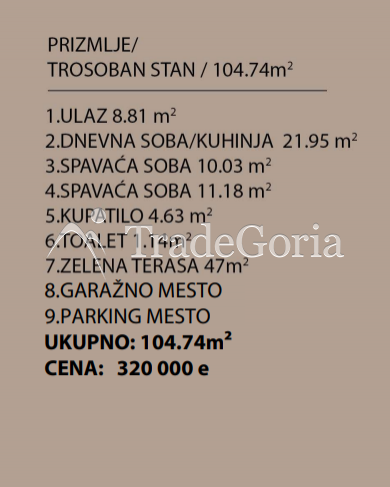 Luksuzan Dvosoban Stan sa Bazmom u Dobroti - 320.000 Evra
