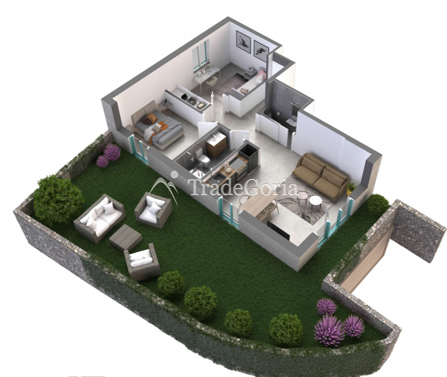Luxuriöse Zweizimmerwohnung mit Pool in Dobrota (Gemeinde Boka-Kotor)