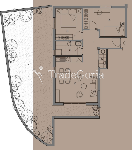 Luxuriöse Zweizimmerwohnung mit Pool in Dobrota (Gemeinde Boka-Kotor)