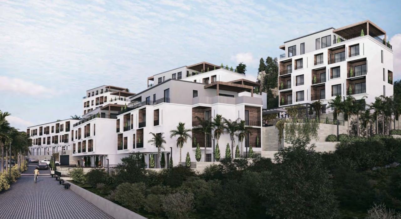 Apartment in a new complex on fin.construction stages in the center of Tivat