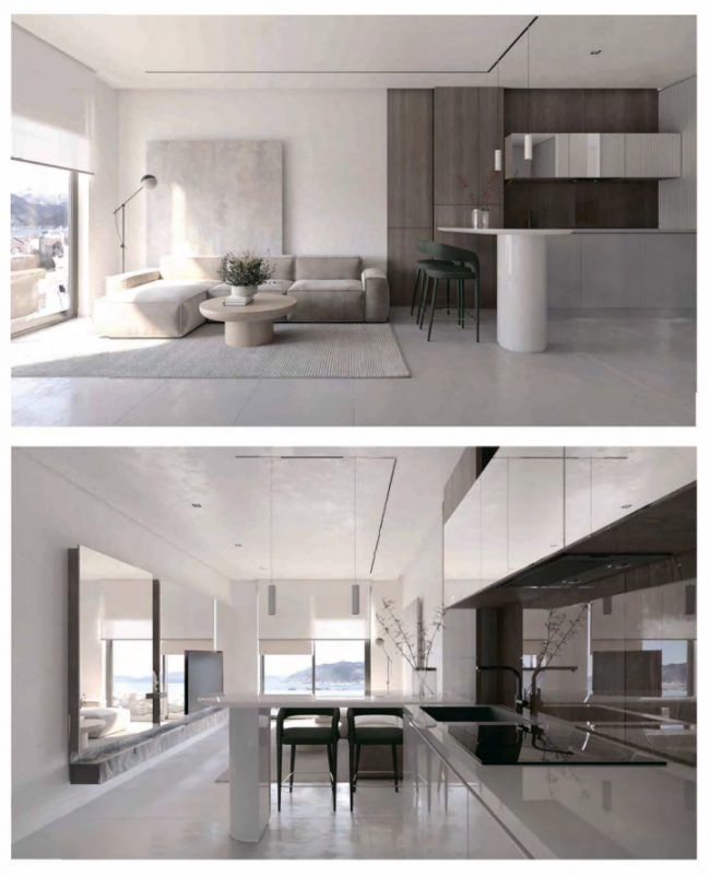 Apartment in a new complex on fin.construction stages in the center of Tivat