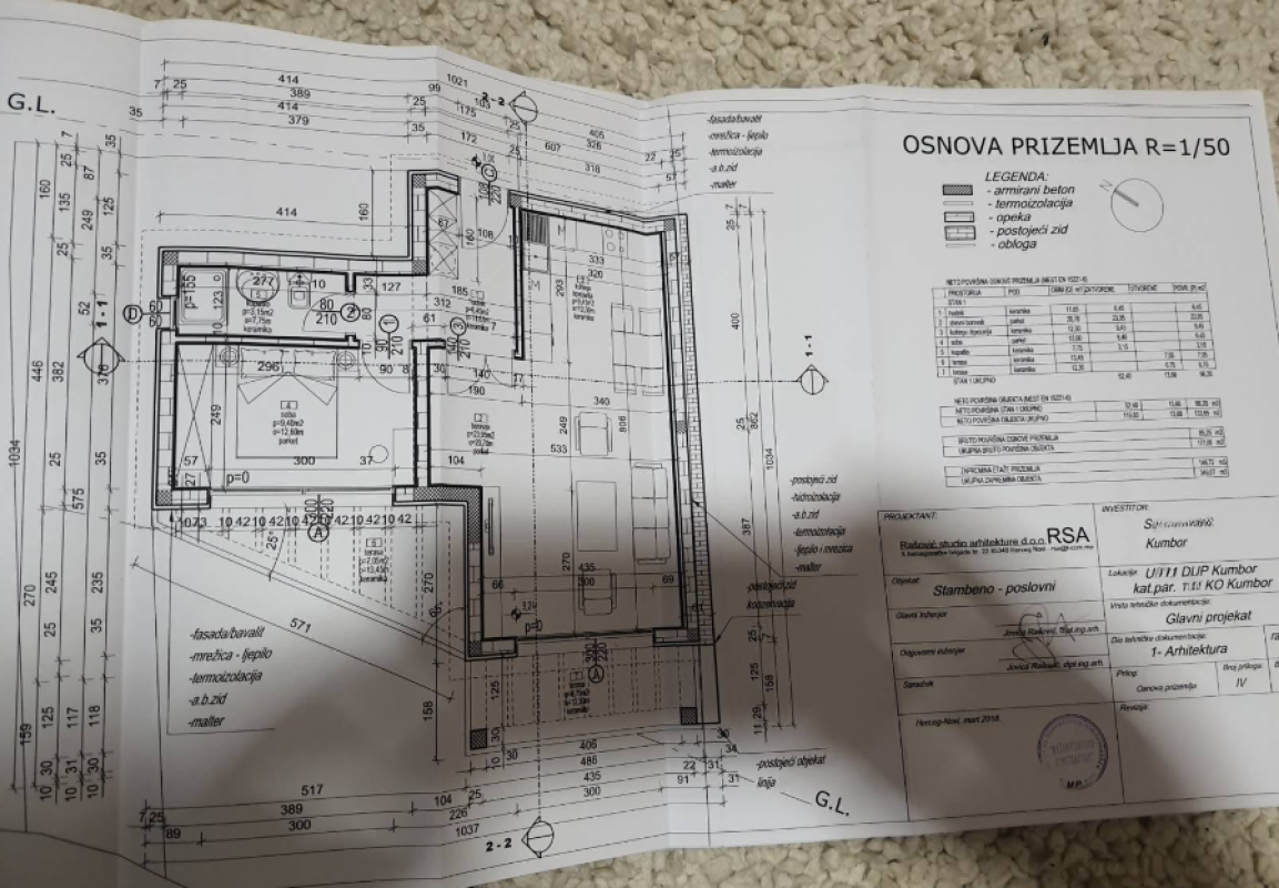 Apartment under construction with sea view for sale in Kumbor.