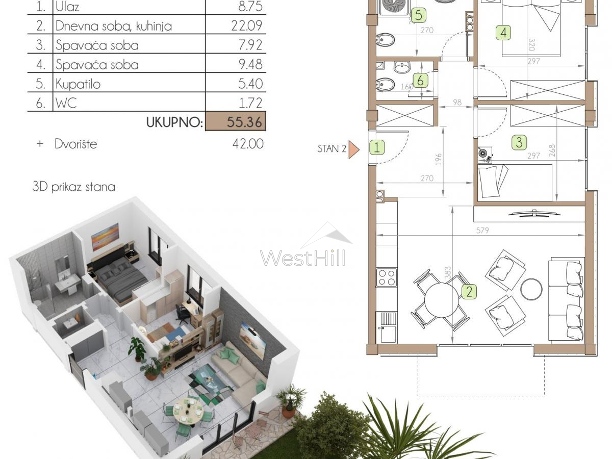 Apartments in einem neuen Wohnkomplex in Dobrota