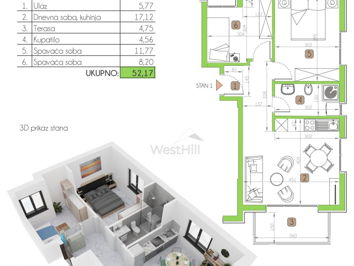 Apartments in einem neuen Wohnkomplex in Dobrota