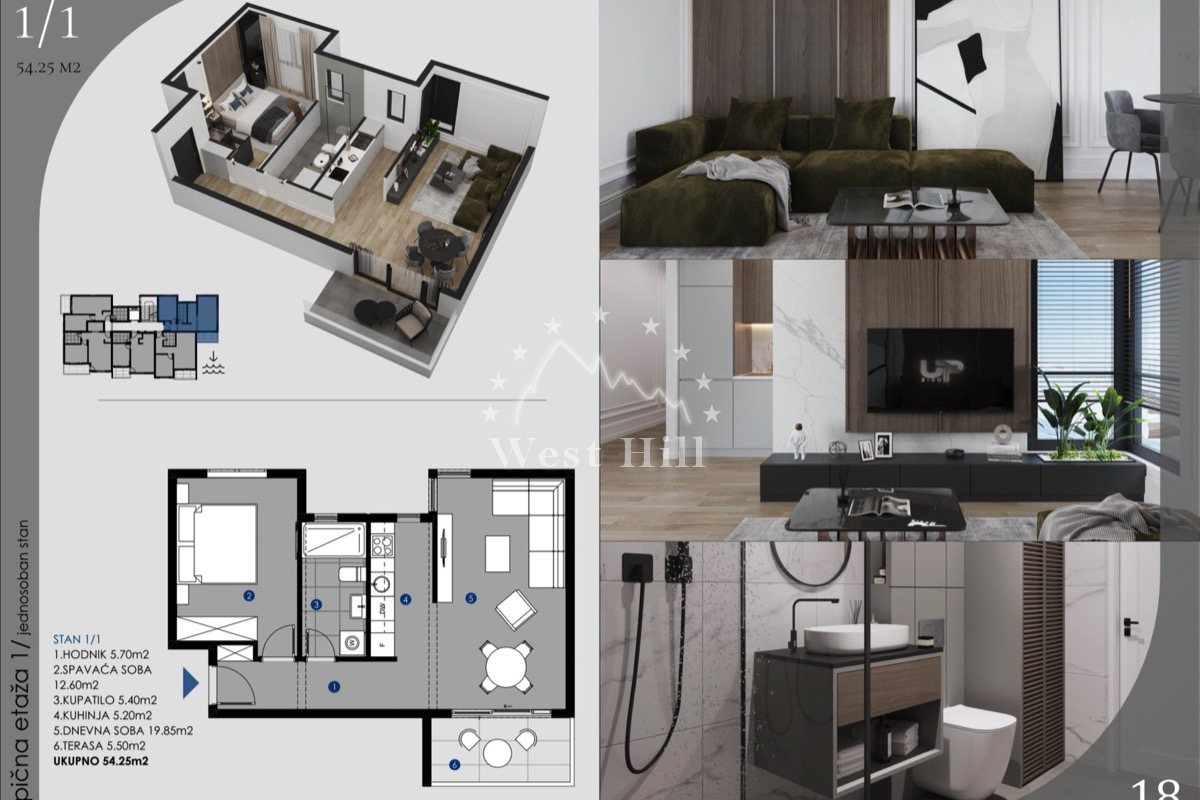 New Apartments with Sea View in Dobra Voda, 600m from Coast
