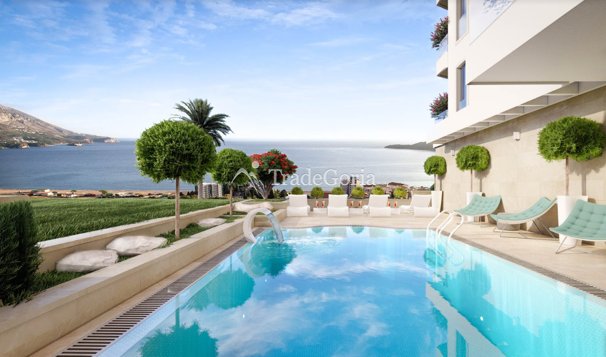 Apartment with Two Bedrooms in Premium Complex with Pool and SPA in Becici (Budva Riviera)