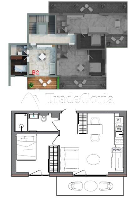 One-bedroom apartment with parking in a club house in Tivat - 163,400 euros