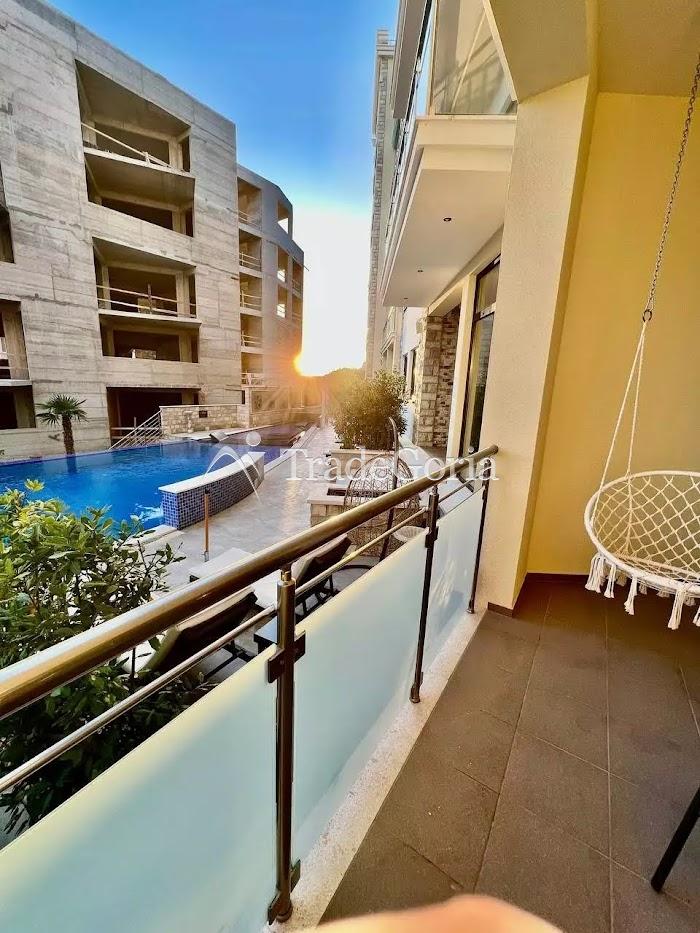 Apartment in a residential complex with a pool, spa, and gym