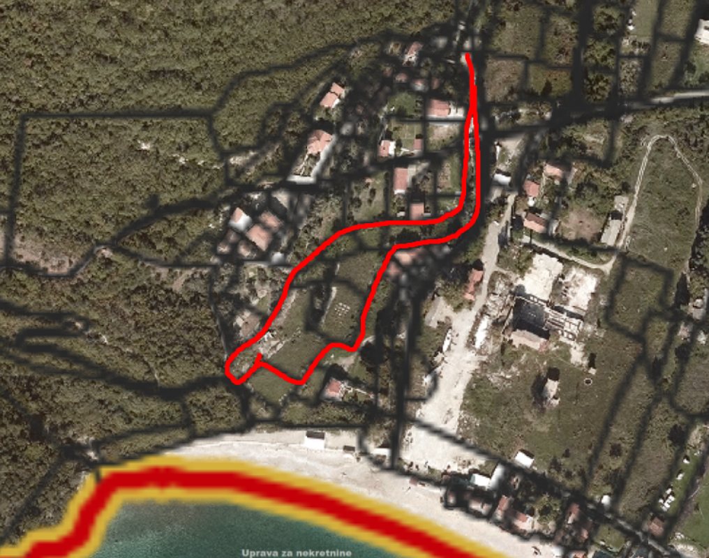 Земля под застройку 5870 м² у моря, Булярица, Будва