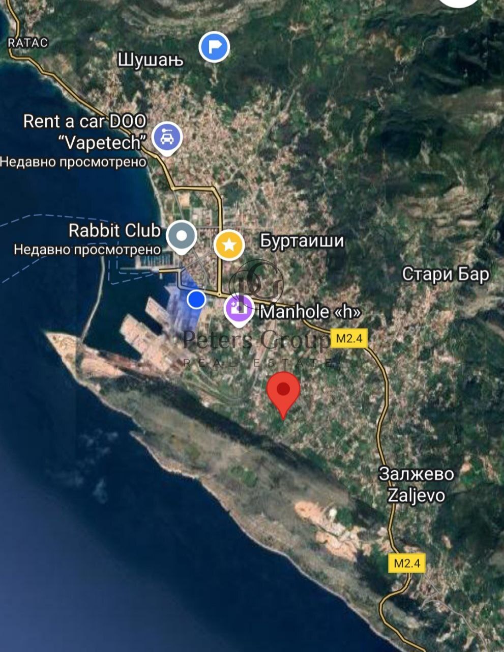 Large urbanized land plot in Bar for sale.