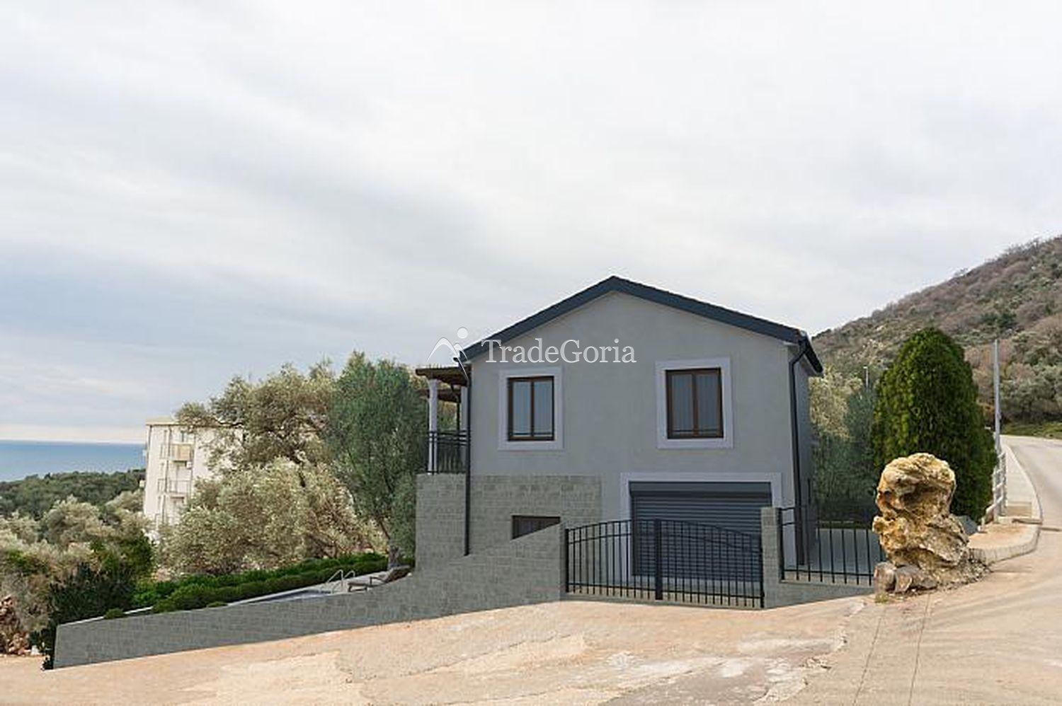 New 2-storey stone villa with pool in Petrovac