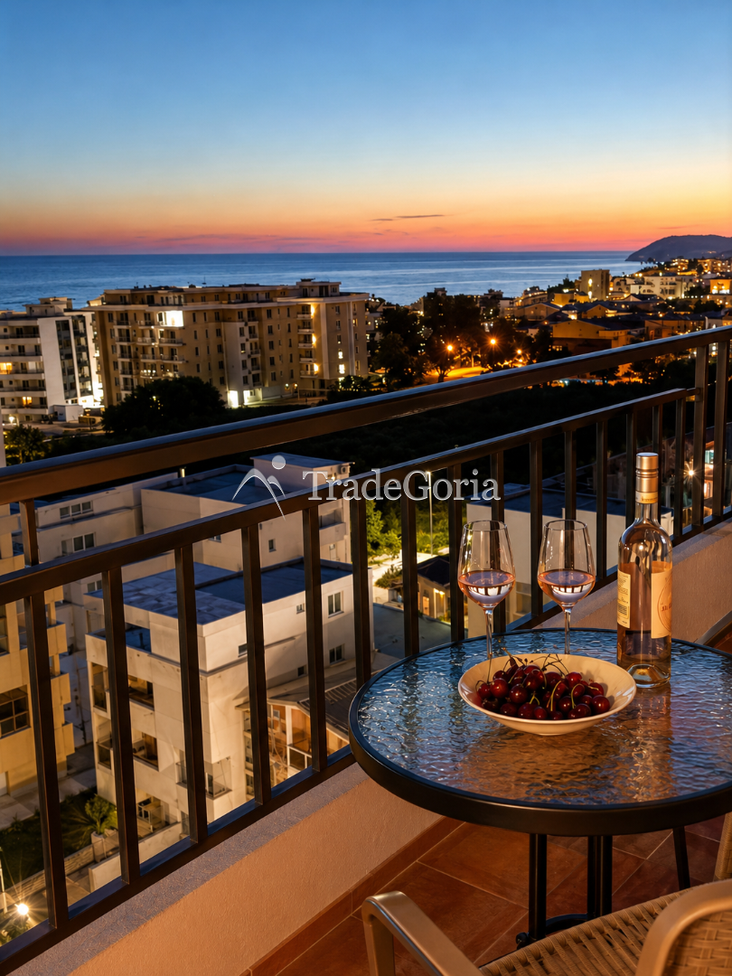 New One-Bedroom Apartment with Panoramic Sea View in Ilino, Bar