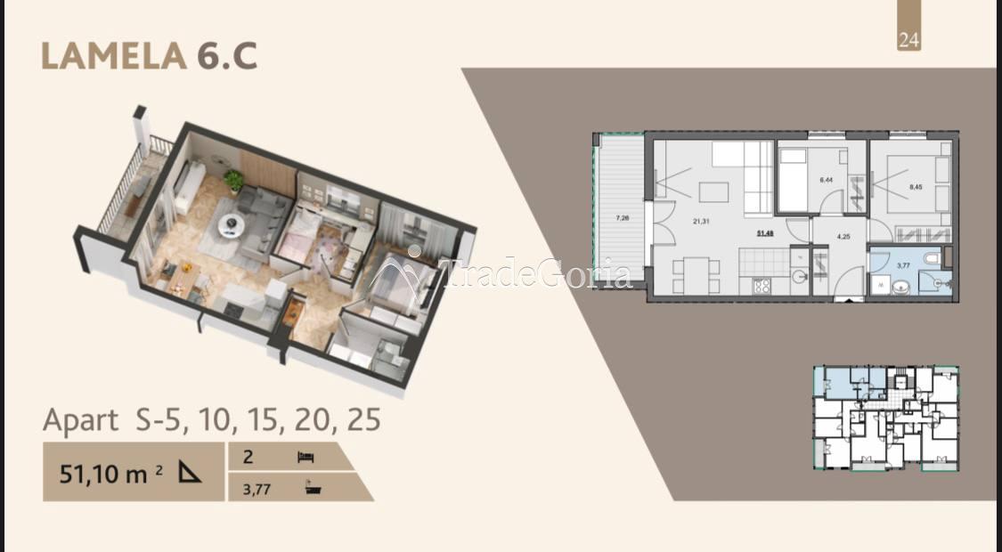 Sale of apartments in Tivat, Donja Lastva 500m to the sea