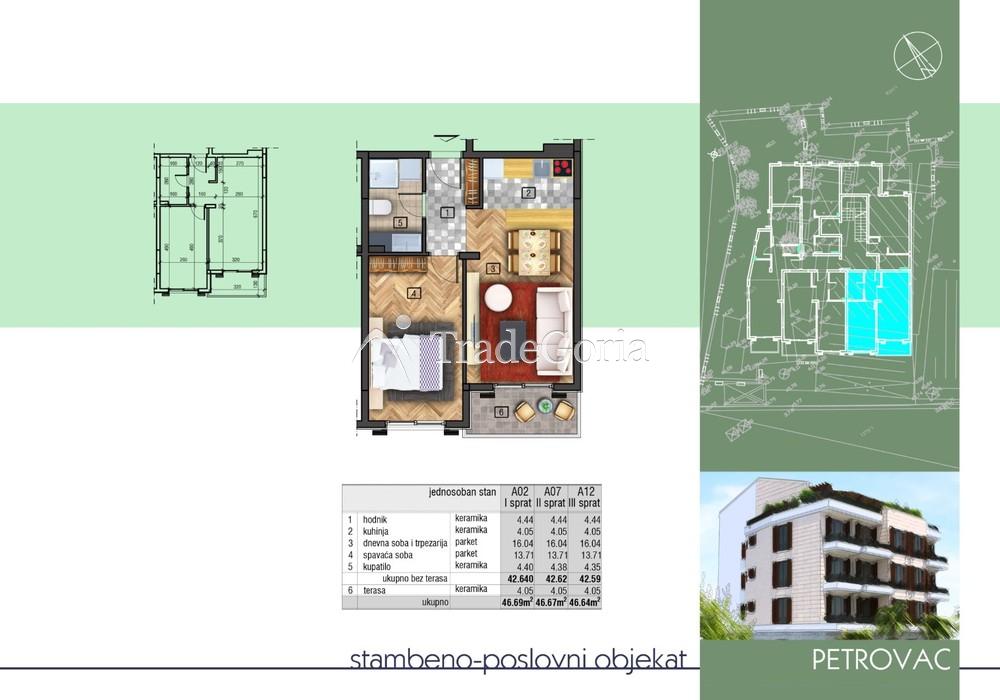 Verkauf von Wohnungen in einem neuen Wohnkomplex in Petrovac