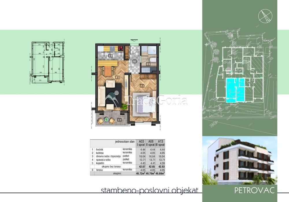 Verkauf von Wohnungen in einem neuen Wohnkomplex in Petrovac