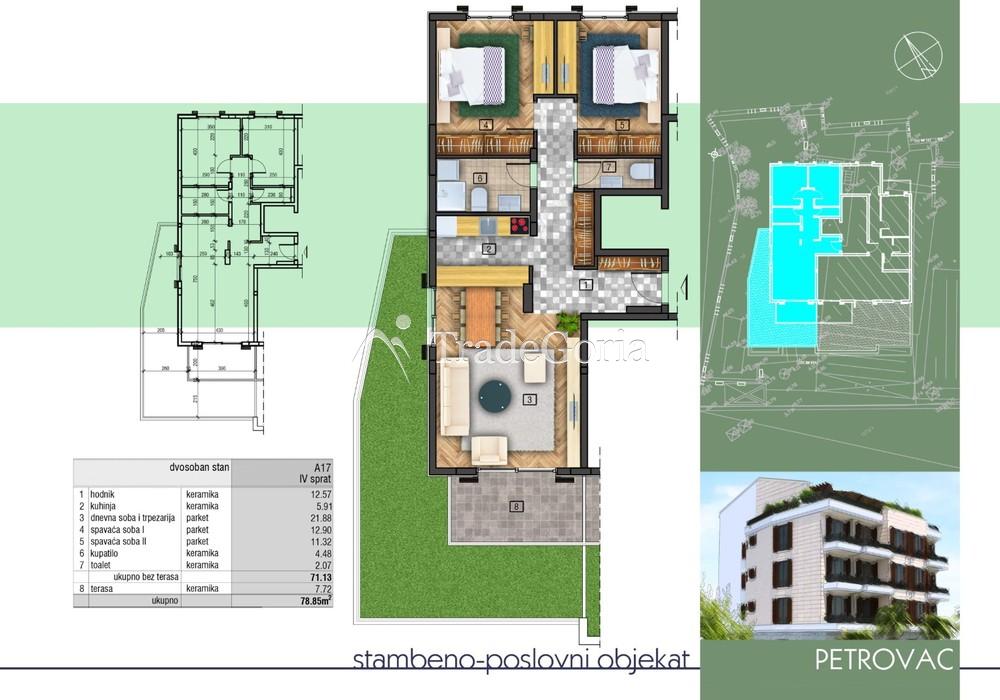 Verkauf von Wohnungen in einem neuen Wohnkomplex in Petrovac