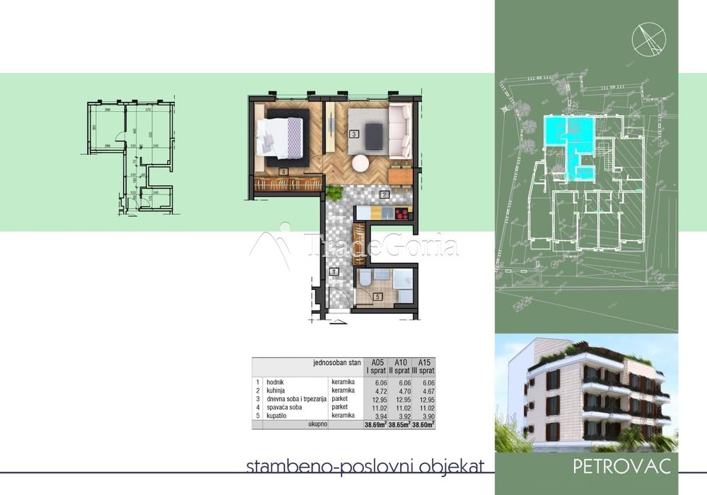 Verkauf von Wohnungen in einem neuen Wohnkomplex in Petrovac