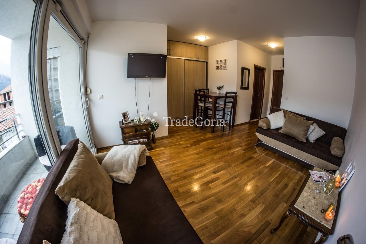 For rent in season spacious studio in Budva.