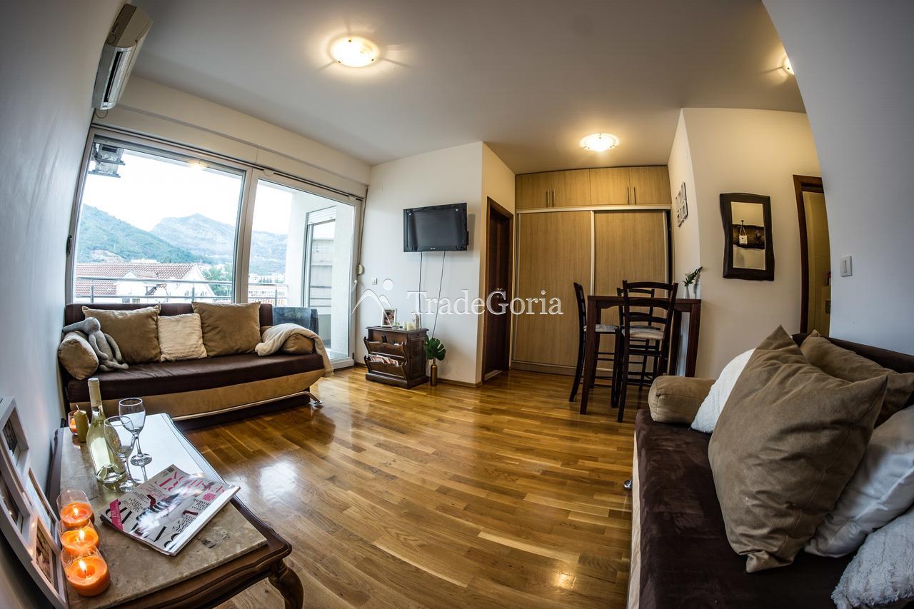 For rent in season spacious studio in Budva.