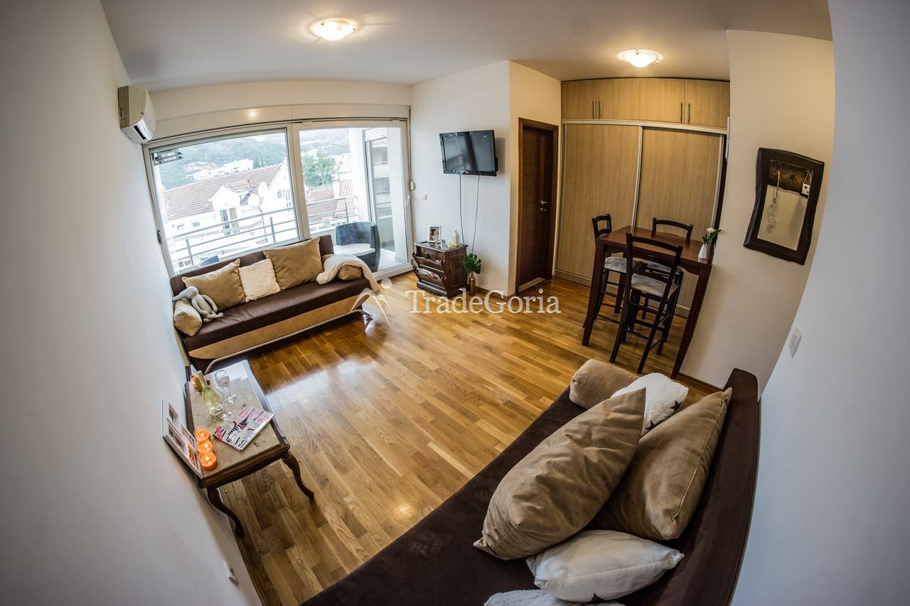 For rent in season spacious studio in Budva.