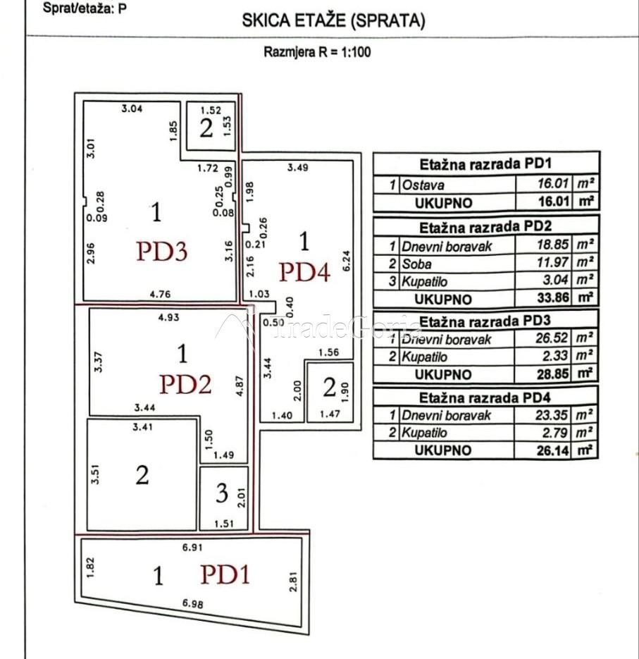 Verkauf von Wohnungen und Studios in einem neuen Gebäude, Dobro Voda, Bar.
