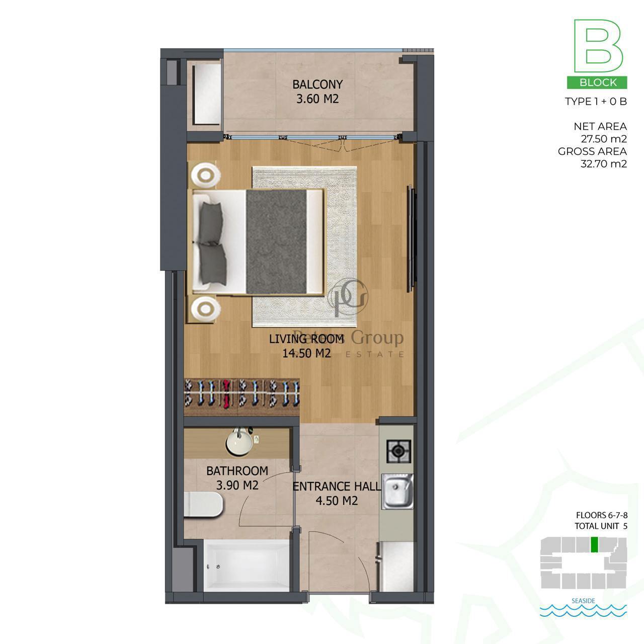 Studio apartman na prodaju u novom modernom stambenom kompleksu u Baru