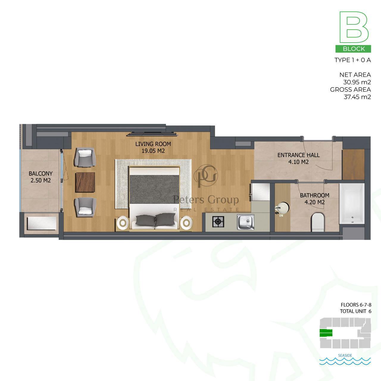 Studio apartman na prodaju u novom modernom stambenom kompleksu u Baru