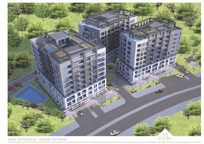 Studio of 43 m2 for sale in a luxury complex under construction in Bar