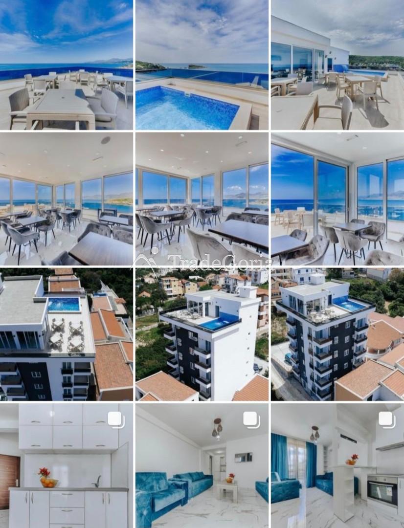 Studio in complex with pool, sea view just 100 meters from the beach in Utjeha