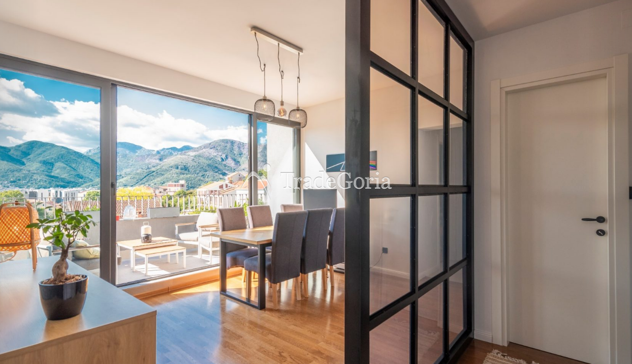 Tivat, Donja Lastva - Furnished 2-Bedroom Apartment with Partial Sea View