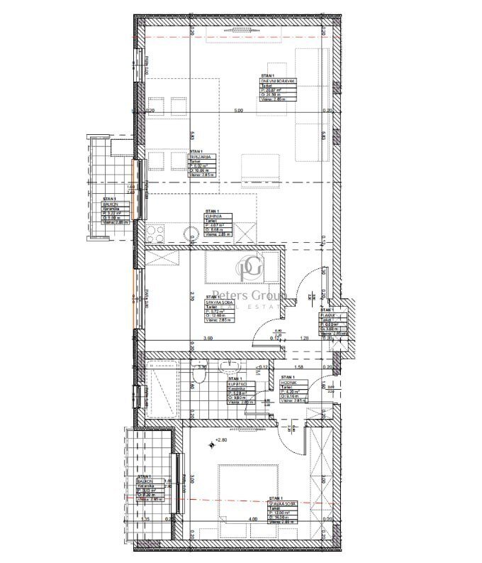 Zweizimmerwohnung in Bar in Meernähe, Ilino-Viertel