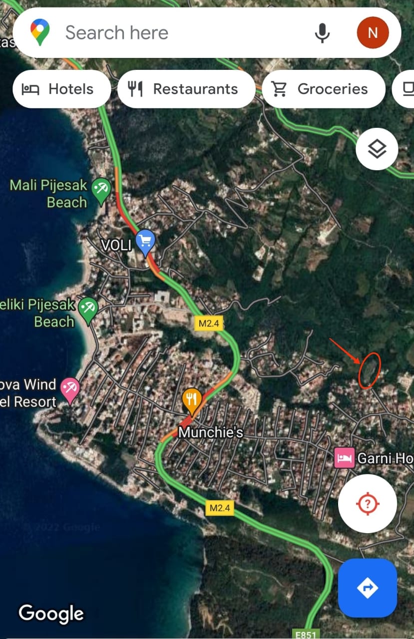 Urbanized land for sale in Dobra Voda (Bar)